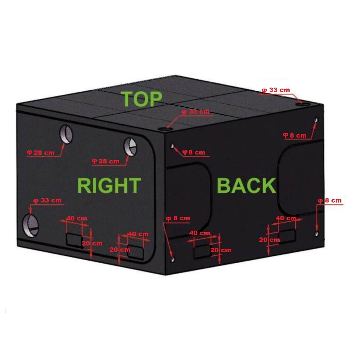Grow Box 300x300x200 - slika 3