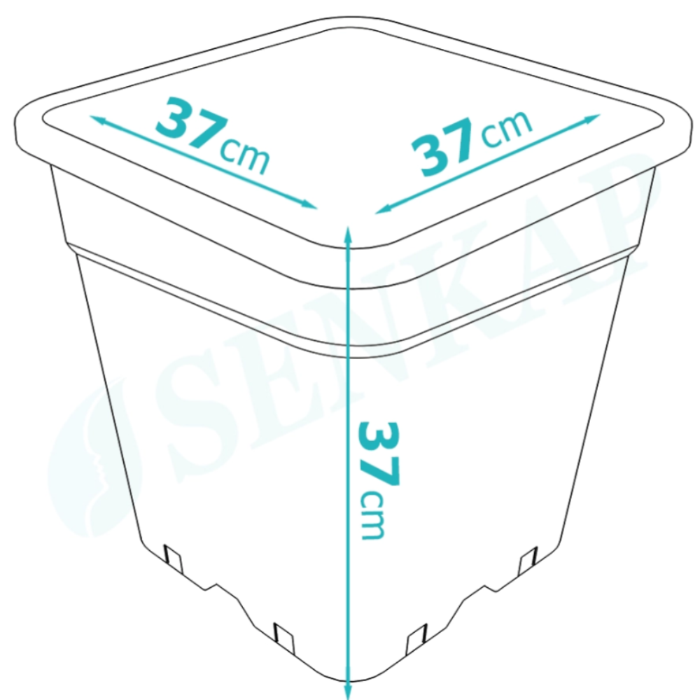 Saksija Četvrtasta 18L 30cm - slika 2