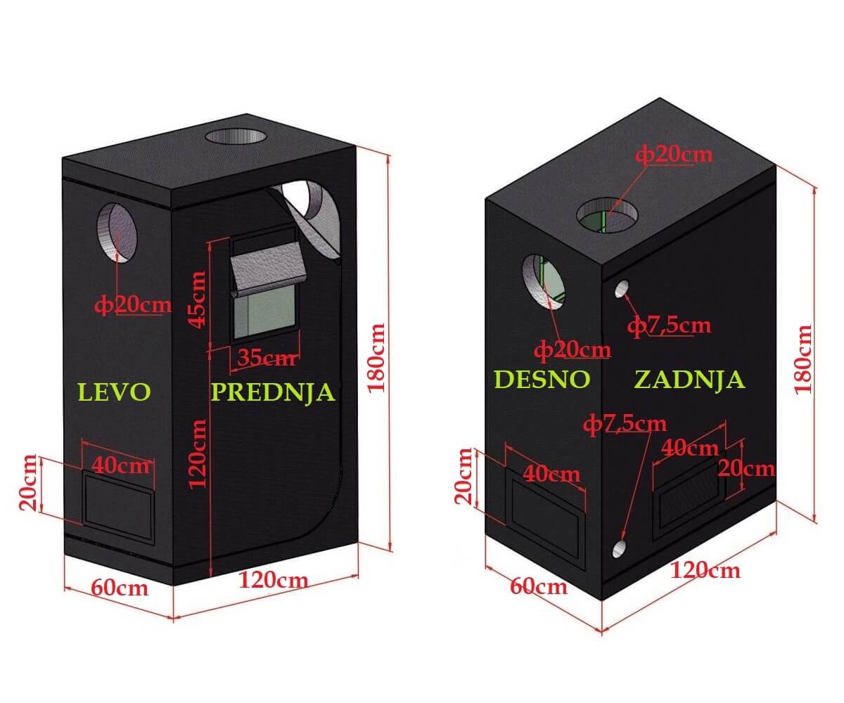 Growbox 120x60x180 - slika 2