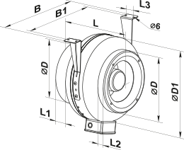Dimenzije ventilatora Vents VKM 315